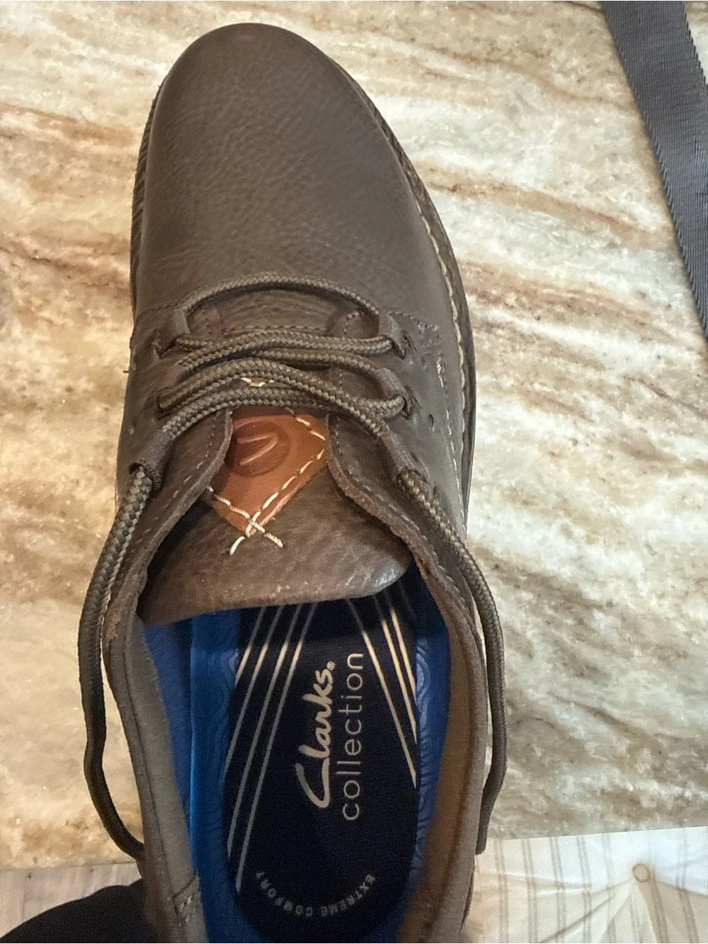 Clarks Men's Brown Leather Lace-Up Oxfords (new never worn)